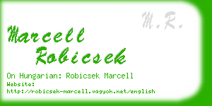 marcell robicsek business card